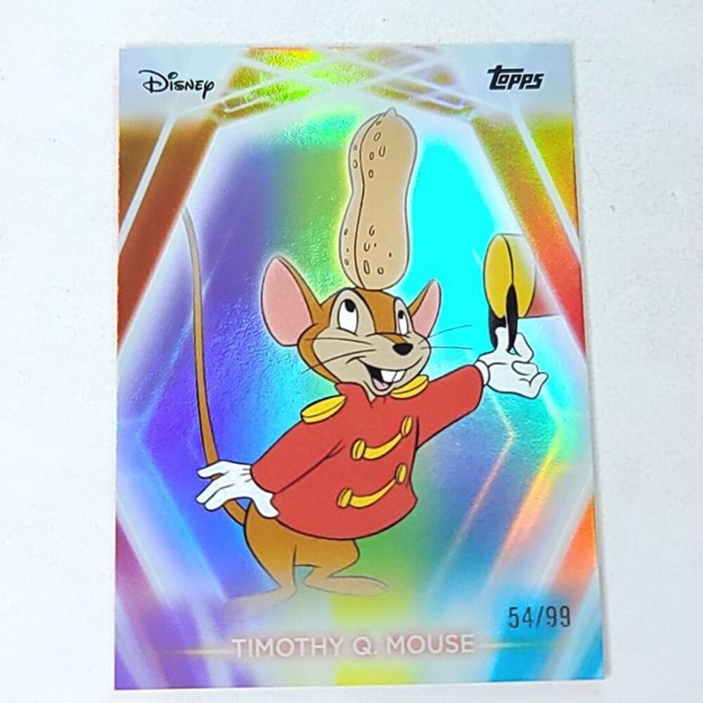 Timothy Q Mouse Topps 2026 Disney Neon Holo Parallel Refractor Limited 54/99